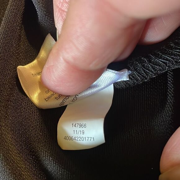 Elizabeth and James Black Smock Boho Style Long Sleeve Tunic Dress Size - Picture 6 of 6